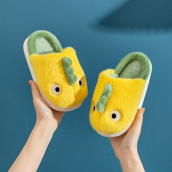 Kids Slippers Cute Animal Slippers Non- Warm Soft Cute House Slippers Custom Kids Home Slippers for Boys 2-3 Years