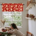 thumbnail image 6 of Christmas Curtain Valance, Gingerbread Man Xmas Socks Glove Snowflake Candy Canes Red Short Rod Pocket Window Treatment for Living Room, Bedroom, Kitchen, Bathroom, 1 Panel, 54" W x 18" L, 6 of 8