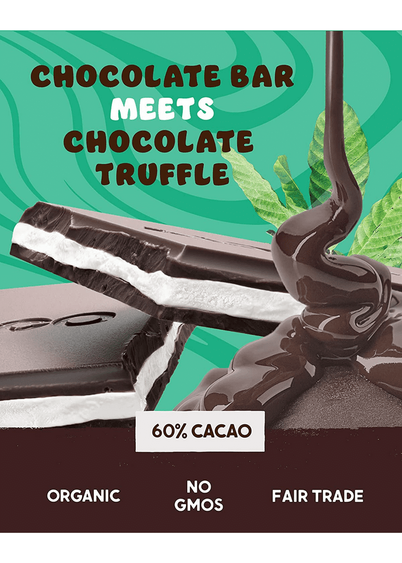 (Pack of 12), Alter Eco Mint Crème Truffles Thin Dark Chocolate, 2.96 oz