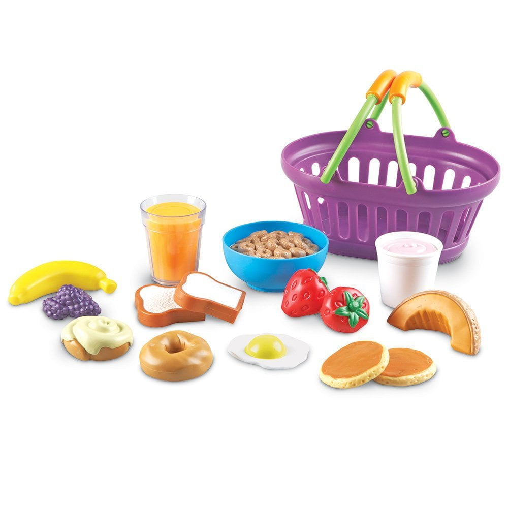 Learning Resources New Sprouts Play Breakfast Basket, Play Food, Ages