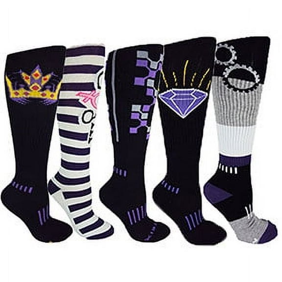 MOXY Socks Knee-High Purple 5-Pack