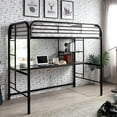thumbnail image 2 of Furniture of America Kandice Metal Twin over Workstation Bunk Bed in Black, 2 of 7