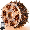 thumbnail image 1 of Luces de Halloween Weillsnow, 164 pies, 500 LED, naranja, 8 modos, 1 of 9