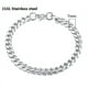 thumbnail image 2 of 316L Stainless Steel Cuban Chain Bracelet for Men Women Figaro Vintage Metal Viking Kpop Pulseras Emo Cute Luxury Jewelry Gift, 2 of 5
