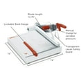 thumbnail image 2 of IDEAL 1138 Guillotine Paper Cutter, 14" Cutting Length German Solingen Steel Knife Blade, Ergonomic Handle, Hand Clamp, 50 Sheet, All Metal German Quality Construction, 2 of 6