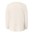 thumbnail image 3 of Herrnalise Women's Knitted Crop Tops Women Fashion Casual Hollow Drawstring Sexy Off-the-shoulder Knitted Sweater Pullover Jumper Sweaters, 3 of 4