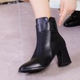 thumbnail image 4 of Wowcloth Pointed Toe Boots for Women – Convenient Inner Zipper & Block Heel Design for Chic Everyday Wear, 4 of 9