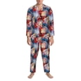 thumbnail image 3 of Goofa Hawaiian Style for 2-piece Loungewear Set Men’s Sleepwear Set Soft PJs Cozy loungewear Comfy Sleep Set Winter Pajamas-Small, 3 of 7