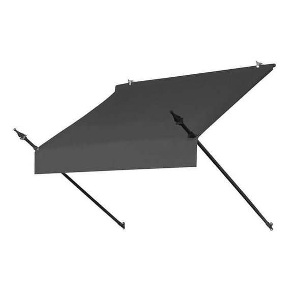 IDM Worldwide 3020966 4 ft. Designer Manually Retractable Awning, Charcoal Grey