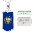 thumbnail image 2 of New Hampshire State Flag Keychain Dog Tag Stainless Steel or 18k Gold, 2 of 16