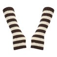 thumbnail image 7 of YUEHUA 1 Pairs Long Fingerless Gloves for Women Knit Thigh High Striped Arm Warmer Thumb Hole Stretchy Gloves, 7 of 7