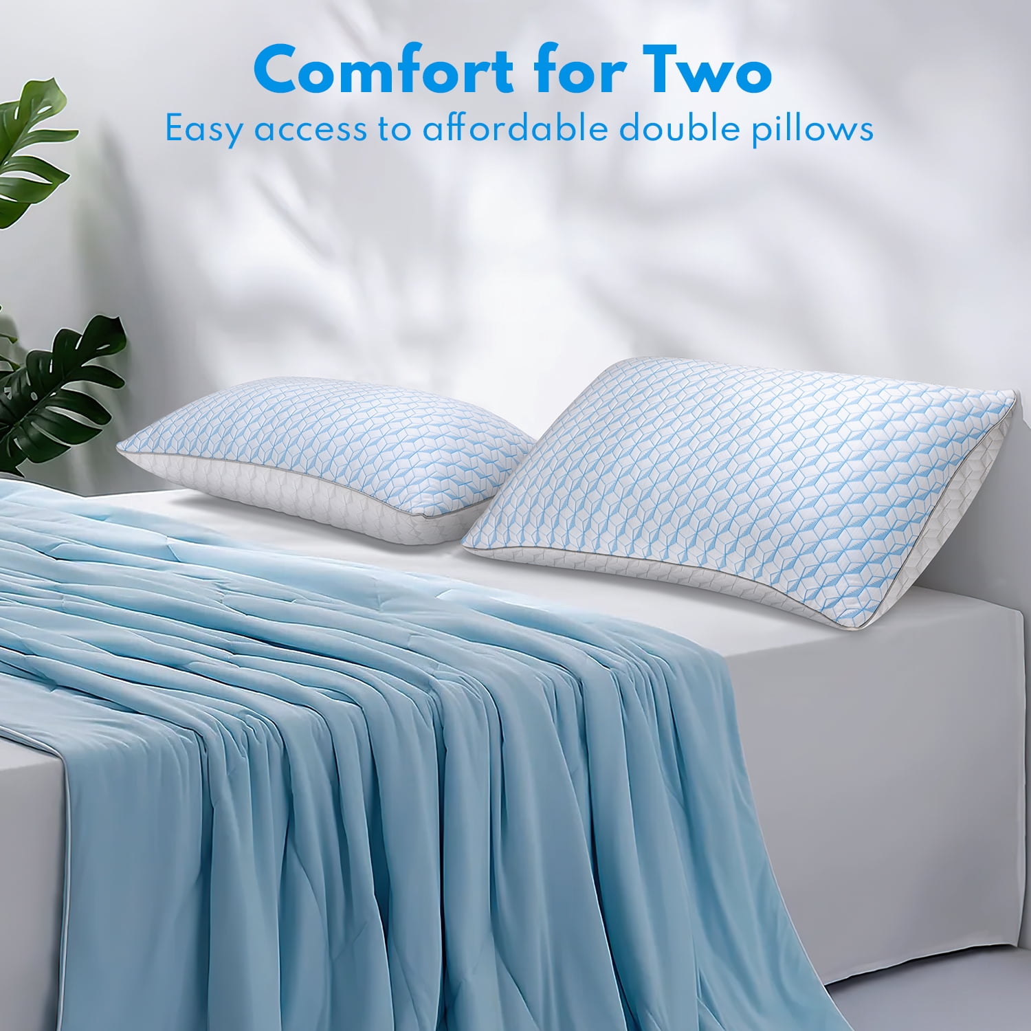 Bed Pillows, Pillows for Bed Queen Size 2 Pack,  Premium Down Alternative Luxury Hotel Pillows Set of 2, Cooling Pillow for Sleeping