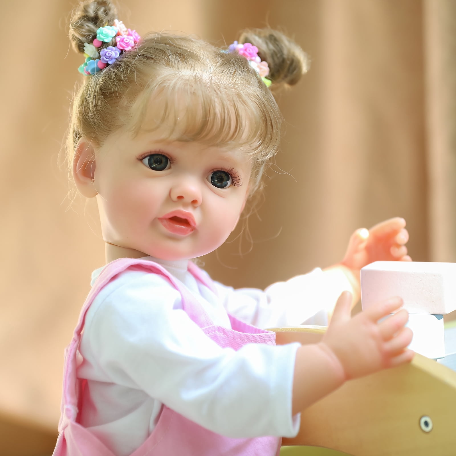 Lifelike Reborn Baby Dolls - 22 inch Realistic Newborn Baby Girl Doll Adorable Real Life Baby Dolls Girls Toddler with Gift Box for Kids Age 3+