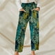 thumbnail image 2 of Pantalones de Pierna Ancha Retro de Algodón Y Lino Sueltos Casuales Con Estampado de Mujer de Moda Odeerbi ODB-6, 2 of 5