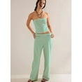 thumbnail image 2 of Women Summer Outfits Lounge 2 Piece Sets Striped Tube Top and Pants Matching Sets Beach Vacation Green  L, 2 of 6