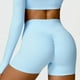 thumbnail image 4 of Pantalones cortos de Yoga, mallas deportivas para mujer, mallas, ropa de mujer, entrenamiento de cintura alta, mallas con fruncido en la parte de atrás, Fitness y gimnasio, 4 of 5
