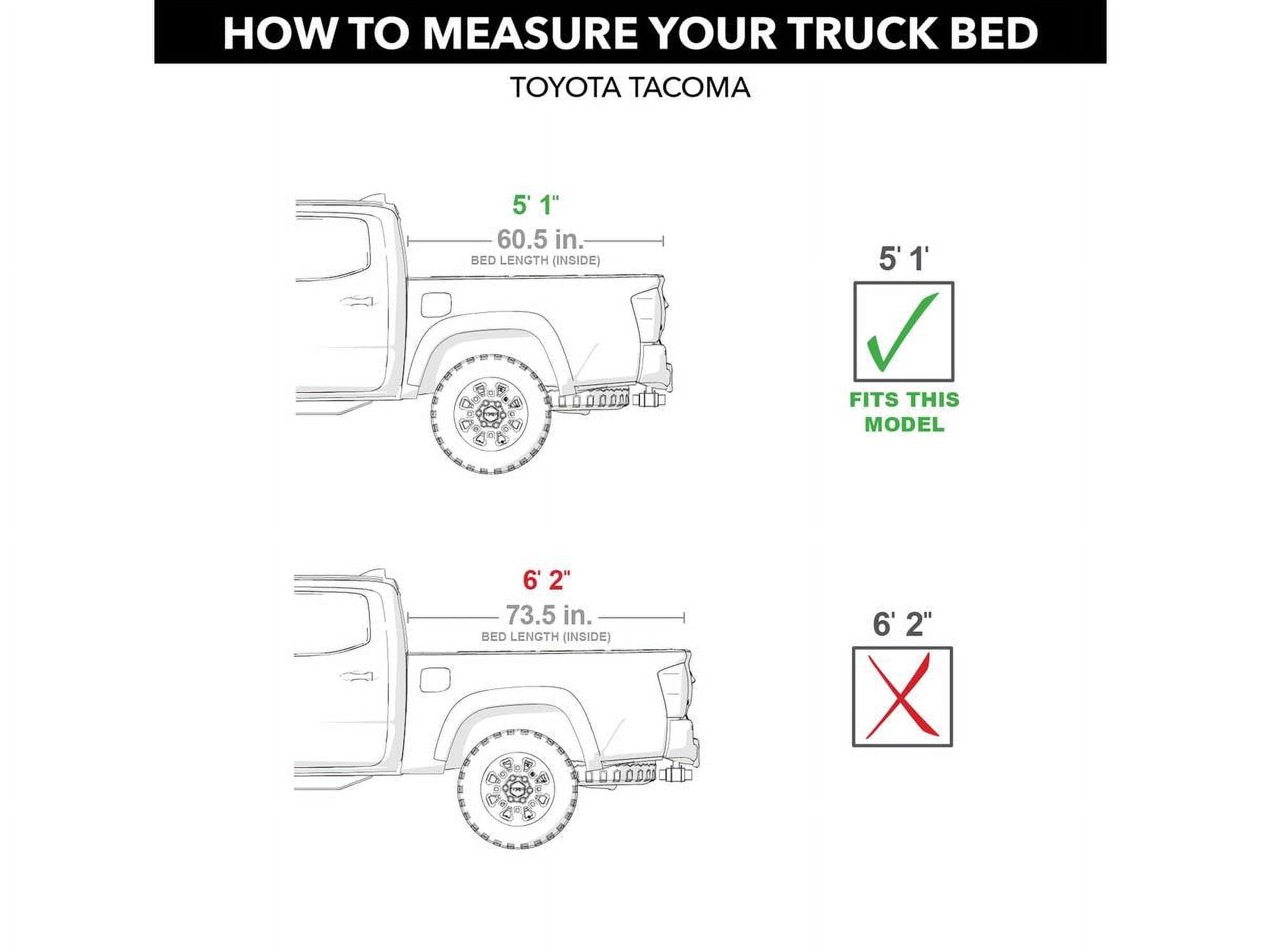 Truxedo by RealTruck Lo Pro Soft Roll Up Truck Bed Tonneau Cover | 555901 | Compatible with 2005 - 2015 Toyota Tacoma 5' Bed (60.3")