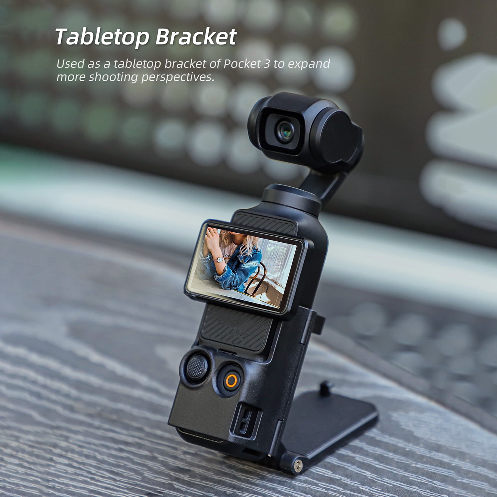 keyxer Base de support pour DJI Osmo Pocket 3 - Base en silicone stable avec design antidérapant et articulation rotative à 360° - Support de bureau compact avec adaptateur et accessoires