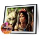 thumbnail image 1 of Cuadros Decorativos 5D bricolaje redondo taladro diamante pintura belleza lobo punto de cruz bordado Kit JShteea Nuevos Originales, 1 of 7