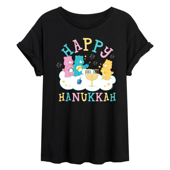 Care Bears - Happy Hanukkah - Women's Oversized Graphic T-Shirt