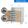 thumbnail image 3 of Dextrus 5-Tier Shoe Cabinet with Doors, Modern Shoe Storage Cabinet with Open Shelves, Free Standing Large Shoes Rack Organizer for Entryway/Hallway/Closet, 3 of 7