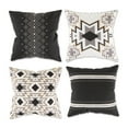 thumbnail image 1 of Design Imports CAMZ13174 Housse de Coussin Imprimé Aztèque Noir (Ensemble de 4), 1 of 4
