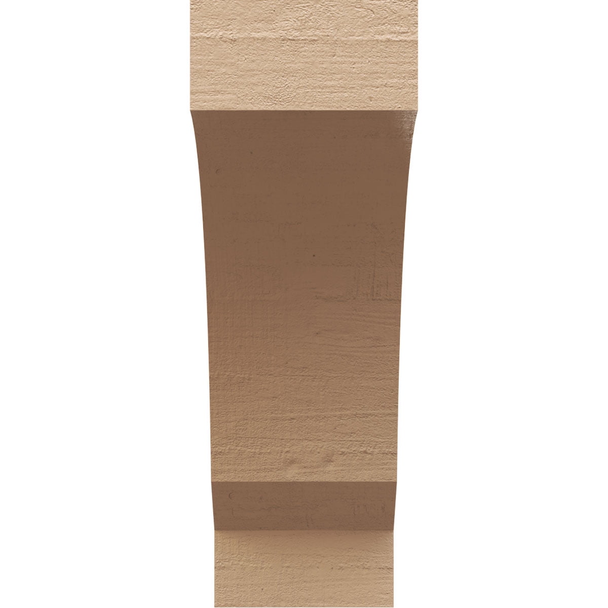8"W x 16"D x 24"H Classic Moab Rough Cedar Woodgrain TimberThane Corbel, Primed Tan