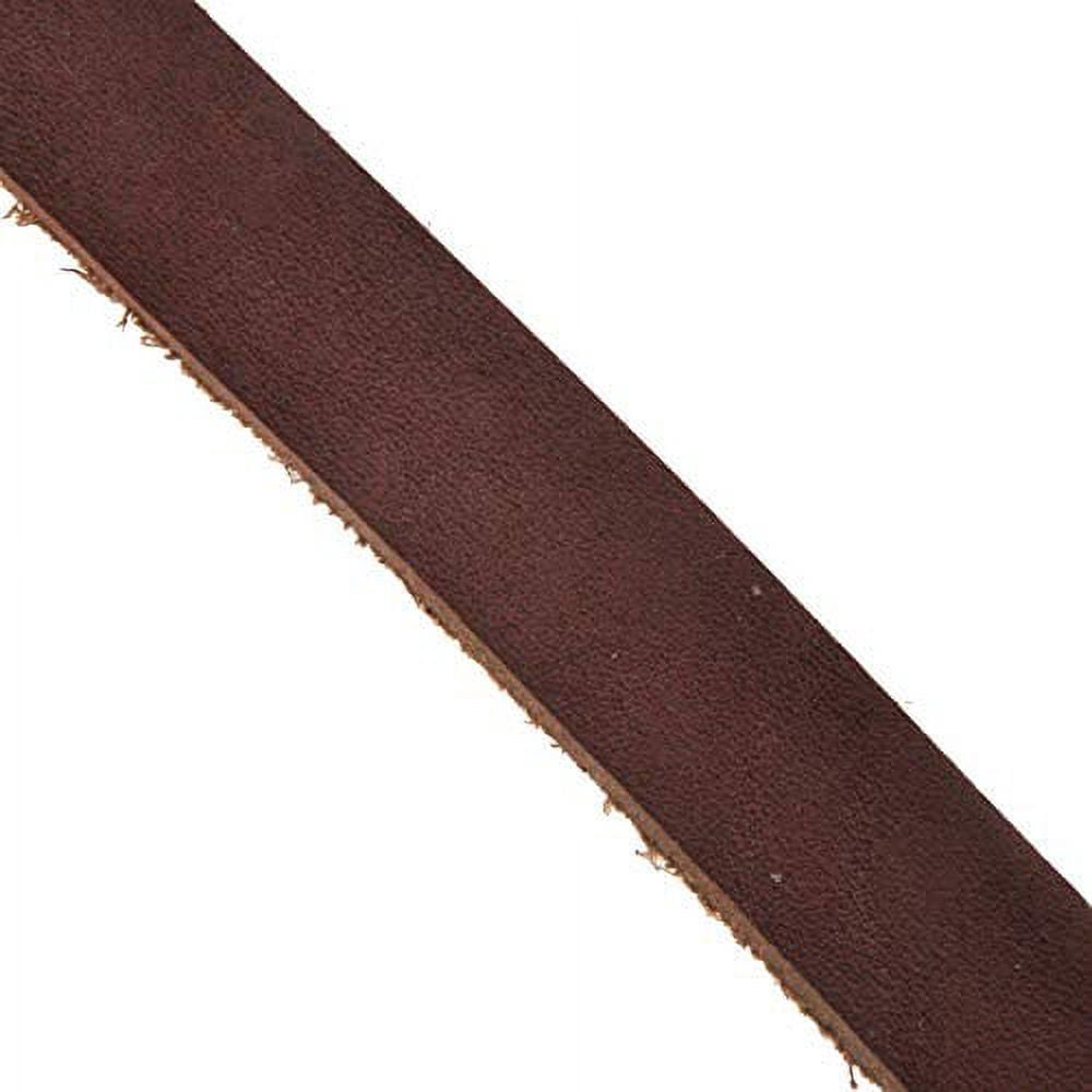 Mandala Crafts Genuine Leather Strap - Brown Cowhide Leather Strips for Crafts - Strap Leather Wrap for Handbag Saddle Belt Jewelry Making Craft Leather Straps 1/2 Inch Wide 6 Feet Long