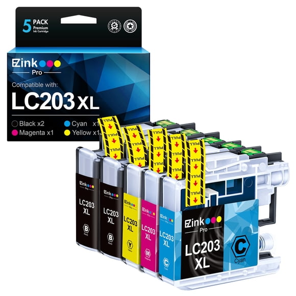 Cartuchos de tinta E-Z Ink Pro LC203 compatibles con Brother LC203XL