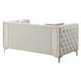 thumbnail image 4 of Glory Furniture Paige Velvet Loveseat in Ivory, 4 of 4