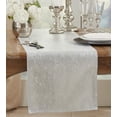 thumbnail image 4 of Saro Lifestyle Shimmering Rectangle 15'' x 72'' Metallic Glam Table Runner, Silver, 4 of 10