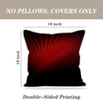 thumbnail image 4 of LALILO Throw Pillow Covers Halftone Space Red Black Tech Gradient Cushion Cover 18" x 18", 2 Pack, 4 of 6