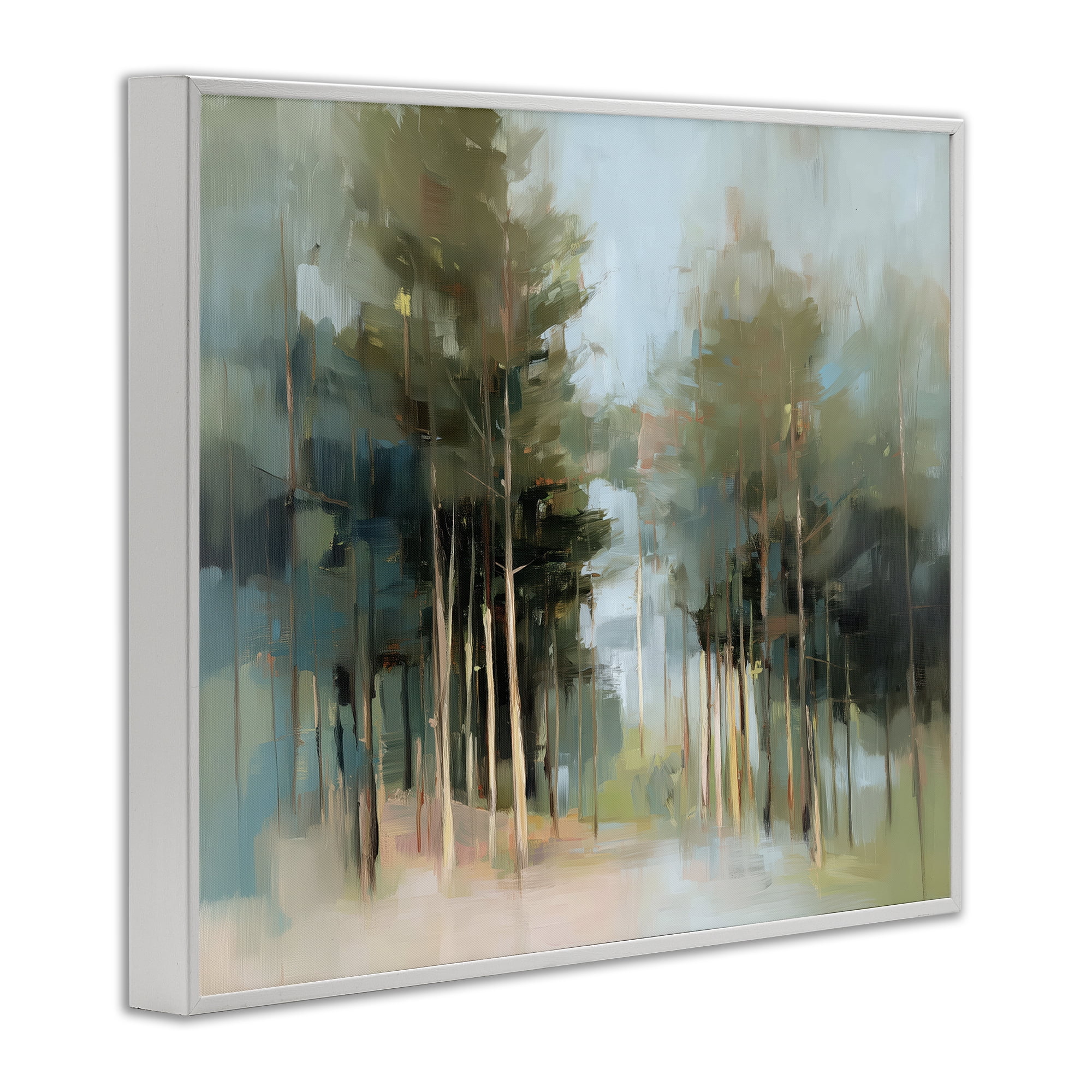 Stupell Industries The Grove Impressionist Forest White Framed Giclee Art, design by Kim Curinga