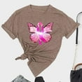 thumbnail image 2 of YFNNUP 3/4 Sleeve Breast Cancer Shirts for Women Pink Ribbon Butterfly Printed Shirt Casual Crewneck Tshirts Loose Fit T Shirt, 2 of 4