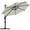Cream White, variant on Outsunny 10' Offset Patio Umbrella 360° Rotation Cantilever Umbrella, White
