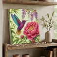 thumbnail image 5 of Bamboo Forest Hummingbird DIY Framed Pearl Painting Kit, Special Shaped Drill Diamond Art Painting Kit, Pearl Gem Art, 20x20cm, 5 of 16