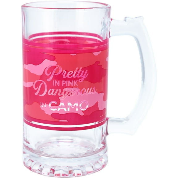 Pretty in Pink - 16 oz Glass Stein