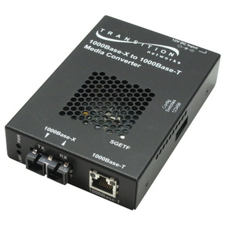 Transition Networks Stand-alone - Fiber Media Converter - Gige - 1000base-sx, 1000base-t - Rj-45 / Lc Multi-mode - Up To 1800 Ft - 850 Nm