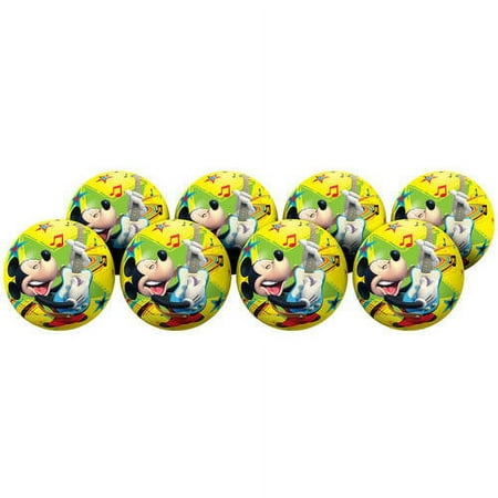 Mickey Mouse Playball Party Packs - 8 Count Inflatable Balls