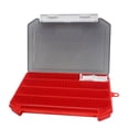 thumbnail image 1 of Eigraketly Caja de señuelos de pesca con divisores extraíbles Caja de señuelos Cajas de almacenamiento Suministros Ganchos Organizador Pescar Rojo, 1 of 6
