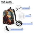thumbnail image 3 of Easygdp Meditating Golden Retriever Mochila de Lona Resistente para Laptop, Compatible con Laptops de 15 a 17 pulgadas, Ideal para Escuela, Trabajo y Viajes-Medium, 3 of 5