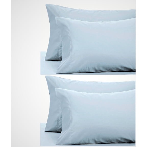 Just Linen 400 TC 100% Egyptian Quality Cotton Sateen, Solid Phontom Green Color, Pack Of 4 Pillow Covers