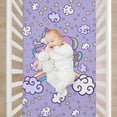 thumbnail image 2 of Juego de Sábanas Ajustables Besaomeom Unicornio 71x132 cm Cuna Paquete de 4, 2 of 7