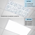 thumbnail image 4 of Light Blue Flower Fluorescent Light Covers, Vintage Farmhouse Boho Leaf Spring Magnetic Light Covers for Ceiling Lights, Fluorescent Ceiling Shade Filters for Classroom Bedroom Office 4x2Ft x 2PCS, 4 of 8