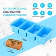 thumbnail image 5 of Silicone Freezer Trays with Lid,1-cup Soup Freezer Container large Ice Cube Molds for freezing Soup Sauce Broth Leftovers oven Dishwasher-Safe(2-Pack), 5 of 6