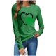 thumbnail image 5 of Camiseta Suelta de Cuello Redondo de la Impresión Del Día de San Patricio Casual de las Mujeres de Manga Larga para Primavera Verano, 5 of 6