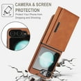 thumbnail image 4 of for Samsung Galaxy Z Flip 7 Wallet Case with 7 Card Slots, Detachable Magnetic Back Cover, Premium PU Leather Kickstand Drop Protective Shockproof Classic Flip Case for Galaxy Z Flip 7, Brown, 4 of 11