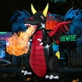 thumbnail image 2 of Costway 8 FT Halloween Inflatable Fire Dragon Giant Blow up Decoration with LED Lights, 2 of 10