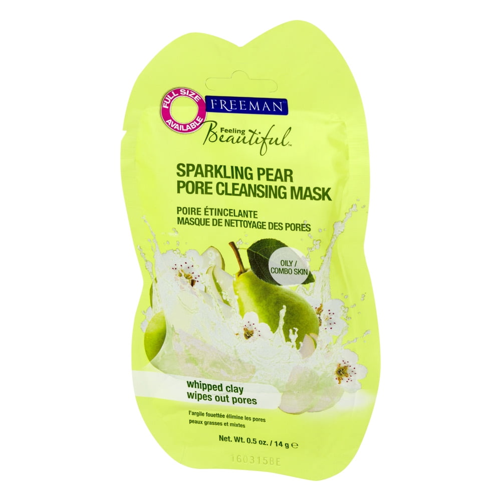 Freeman Feeling Beautiful Pore Cleansing Mask, Sparkling Pear 5 oz (Pack of 3) Laura Mercier Multi-Vitamin Serum (Phase 1 & 2) - 2x17ml/0.6oz