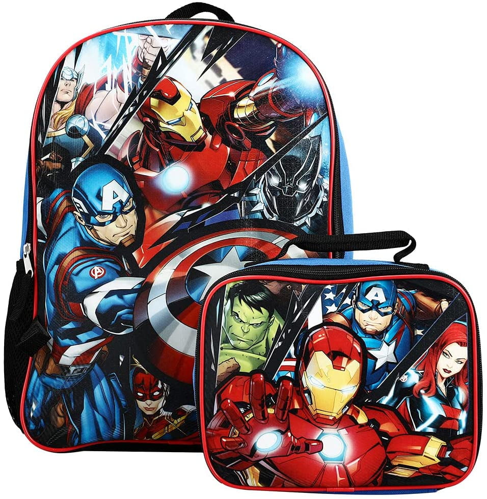 avengers backpack and lunchbox